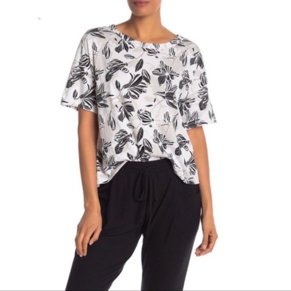 NWT, Michael Stars Crew Neck Floral Top